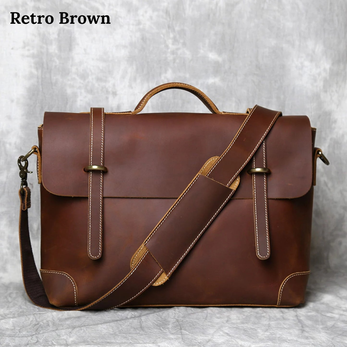 mens real leather courier bag