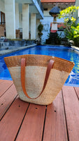 Handwoven Natural Palm Leaf Handbag