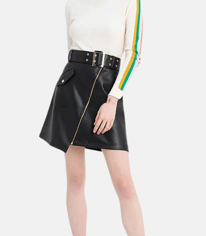 Soft Leather Mini Skirt