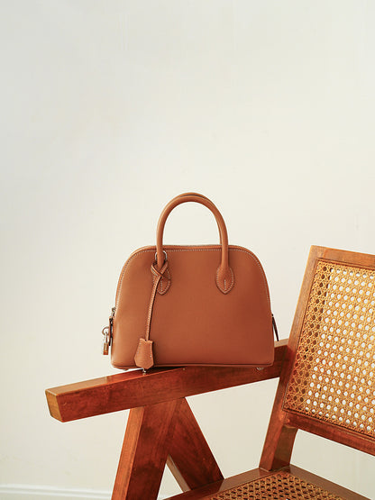 Women’s Genuine Leather Shoulder Bowling Bag