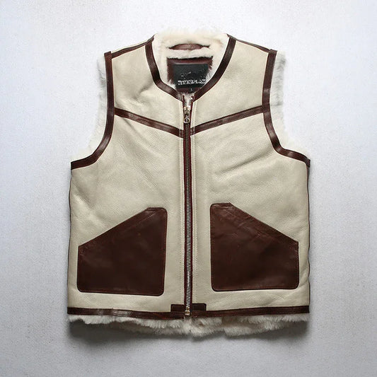 Men’s Real Shearling Vest with Merino Sheepskin Interior