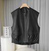 Women Real Soft Leather Zip Vest Office Vest 2 S