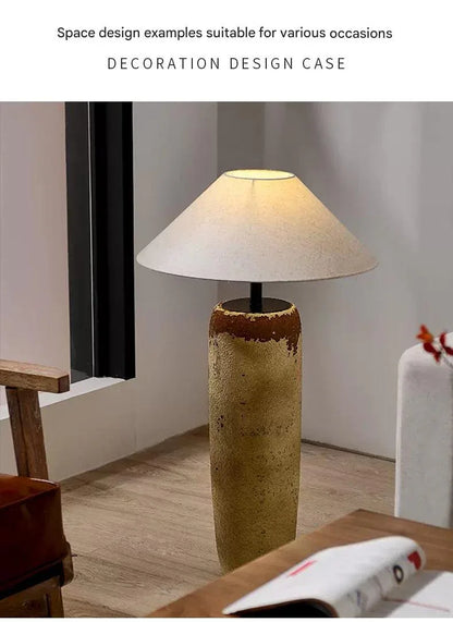 Japanese ceramic wabi sabi floor lamp