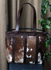 Dark Cowhide Leather Large Shoulder Bag