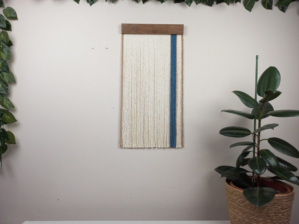 Blue Macrame Wall Hanging Decor