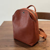 Brown Leather Backpack for Women Soft Cowhide Travel Bag