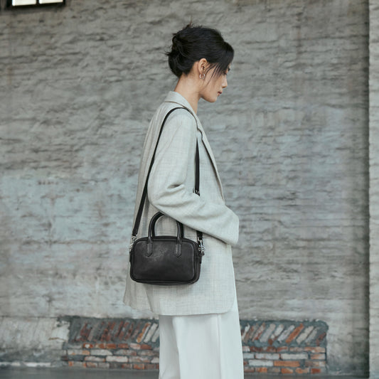 Women Leather Messenger Crossbody Office Bag