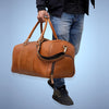 genuine good leather duffle bag