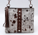 Exotic Speckled Cowhide Crossbody Bag