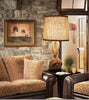 Handmade Rope Linen Table Lamp for Rustic Bedroom