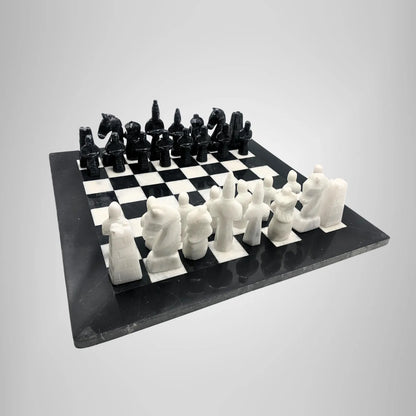 Black White Marble Chess Set Japanese