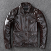 Men’s Genuine Leather Aviator Jacket Wax Finish Flight Style