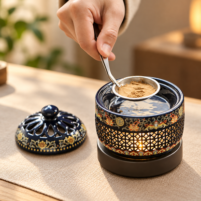 Ceramic Incense Burner with Adjustable Temperature Timer Control