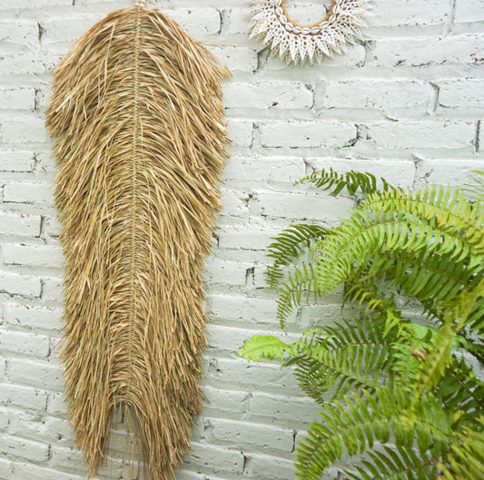 Bali Art seagrass natural wall hanging