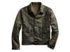 Button Front Classic Design Leather Jacket