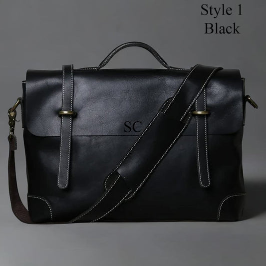 leather Work Briefcase Bag