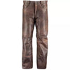 Men's Biker Brown Leather Biker Pant