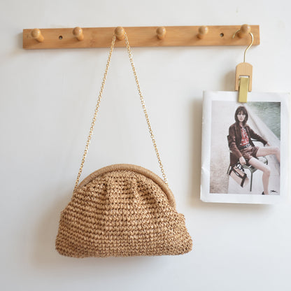 woven summer women crossbody purse bag