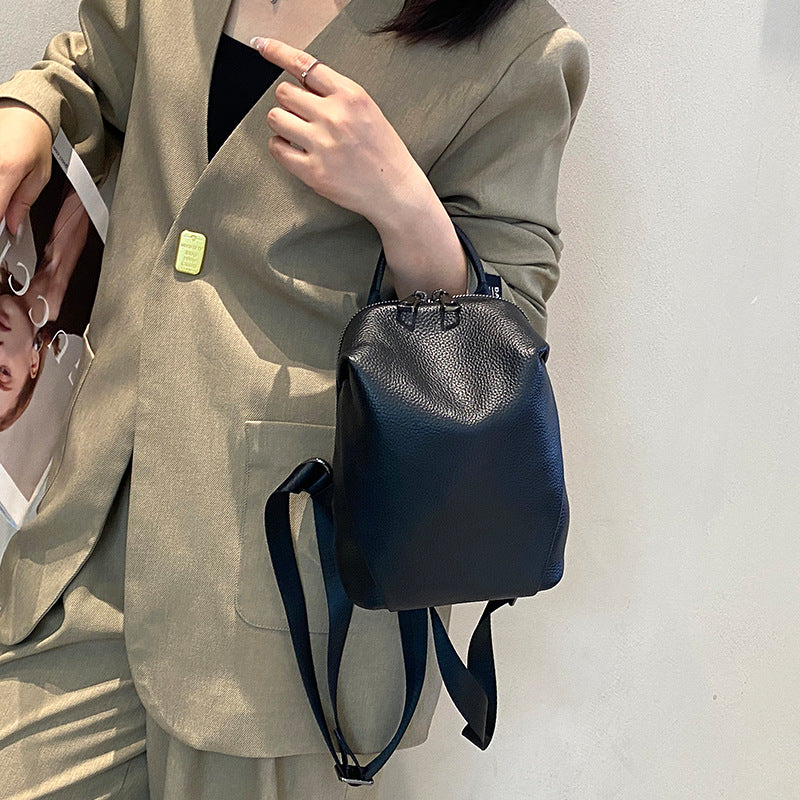 Women Mini Leather Backpack Purse Bag