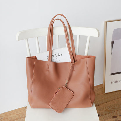 Women Leather Tote Bag Office Shoulder Purse