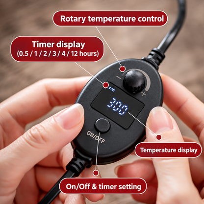 Ceramic Incense Burner with Adjustable Temperature Timer Control