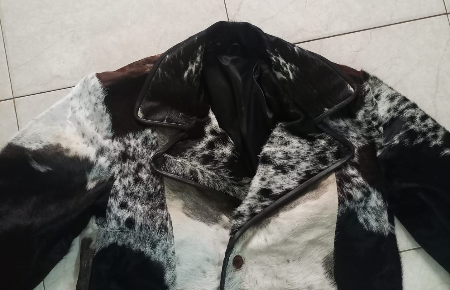 men cowhide jackets black brown white