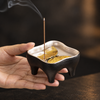 Stick Incense Holder with Butterfly Design and Decorative Tray