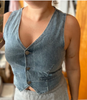 Causal Women's Denim Sleeveless Top