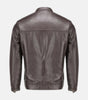 real leather brown jacket