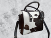 Black White Cowhide Shoulder Purse