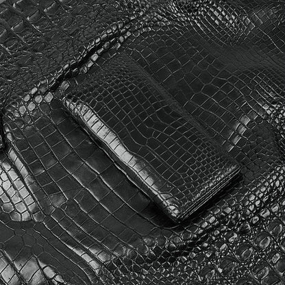 Genuine Crocodile Leather Clutch Wallet for Men