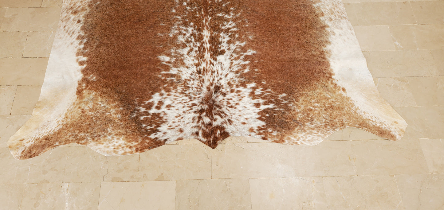 genuine extra small cowhide rug 5.4ft x 5.5ft