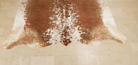 genuine extra small cowhide rug 5.4ft x 5.5ft