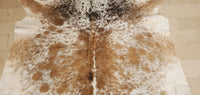 Mini Speckled Brown Black Cowhide Rug