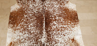 Dark Brown Speckled Small Cowhide Rug