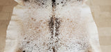 Small Natural Cowhide Rug Tricolor Speckled