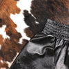 High Waisted Women Leather Shorts Mid Length Wide Leg
