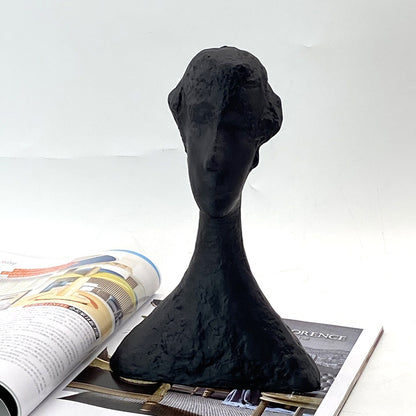 Modern Abstract Figure Resin Statue Nordic Art Portrait Sculpture