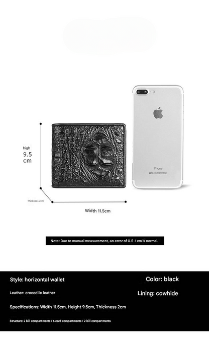 Men’s Genuine Crocodile Leather Wallet