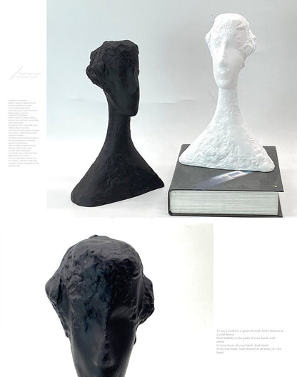 Modern Abstract Figure Resin Statue Nordic Art Portrait Sculpture