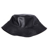 Women’s Genuine Leather Bucket Hat with Sunshade Brim