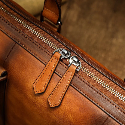 Handmade Real Leather Messenger Briefcase Bag