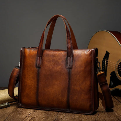 Exotic Rustic Leather Laptop Bag Briefcase