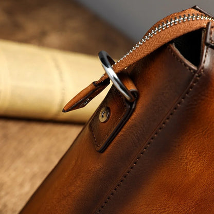 Handmade Real Leather Messenger Briefcase Bag
