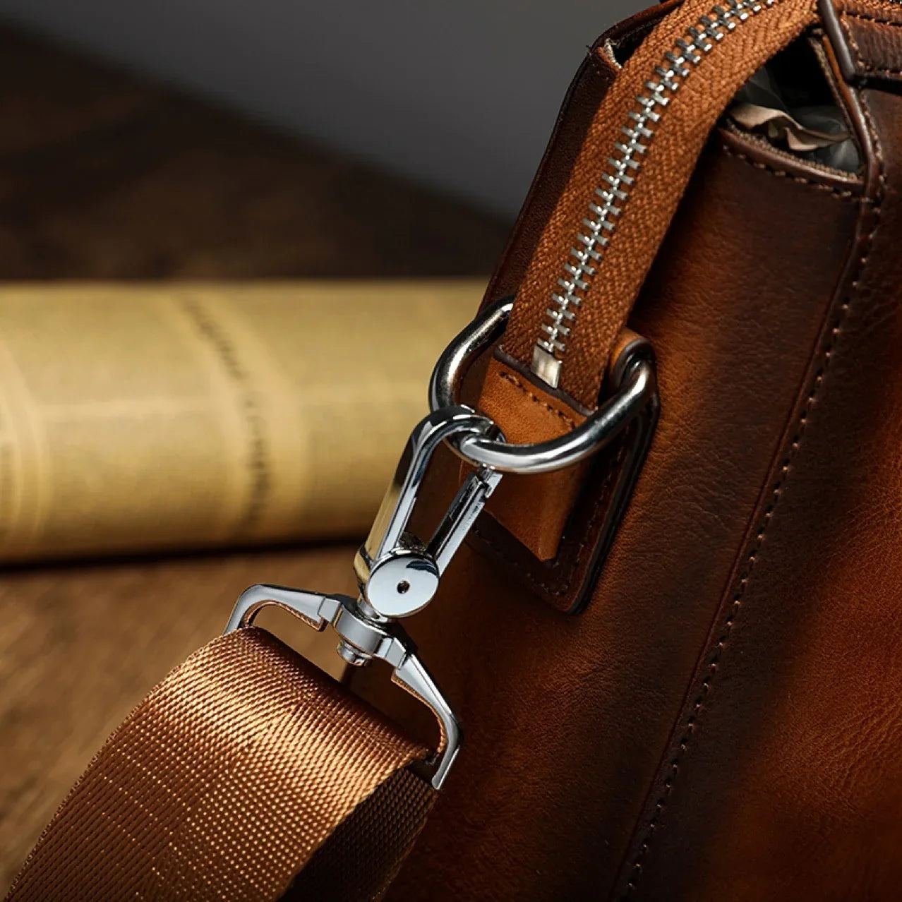 Handmade Real Leather Messenger Briefcase Bag