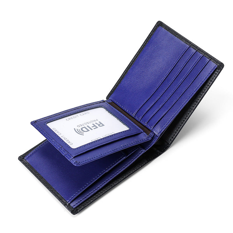 Men’s Genuine Leather Wallet with Coin Pocket and RFID Protection