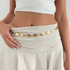 Women’s Silver Tone Geometric Stone Waist Chain