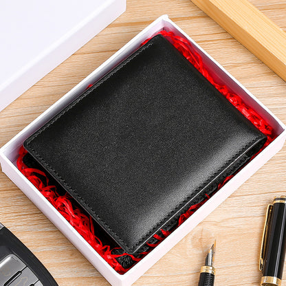 Men’s Genuine Leather Wallet with Coin Pocket and RFID Protection