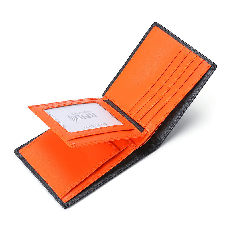 Men’s Genuine Leather Wallet with Coin Pocket and RFID Protection