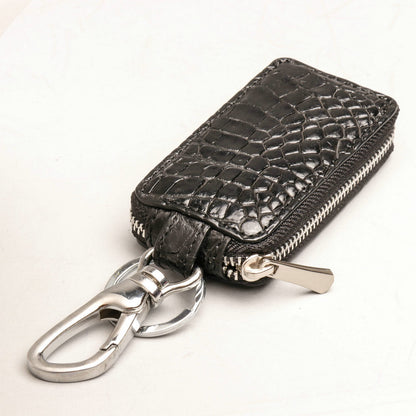 crocodile leather key pouch